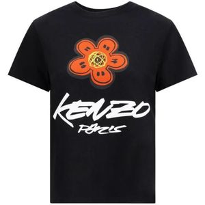 Kenzo, Dames, Tops, Zwart, Maat: S Katoen,