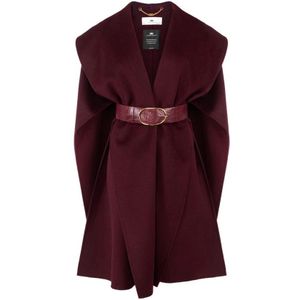 Elisabetta Franchi, Dames, Mantels, Rood, Maat: S Wol,