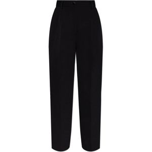 Dolce & Gabbana, Dames, Broeken, Zwart, Maat: L Wol,