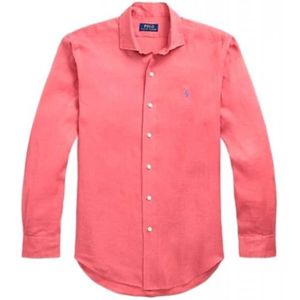 Regular fit linnen overhemd met button-downkraag