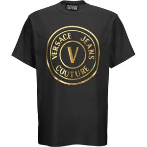 Versace Jeans Couture, Heren, Tops, Zwart, Maat: L