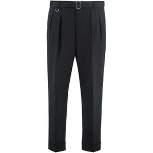 Paolo Pecora, Heren, Broeken, Zwart, Maat: M Katoen,