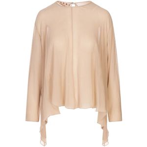 Marni, Dames, Blouses & Shirts, Bruin, Maat: S Zijde,