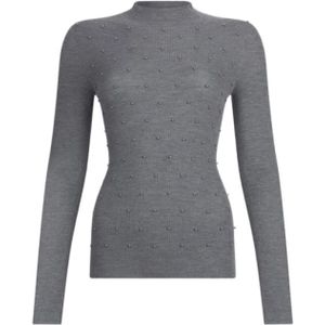 Liu Jo, Dames, Truien, Grijs, Maat: L Leer,