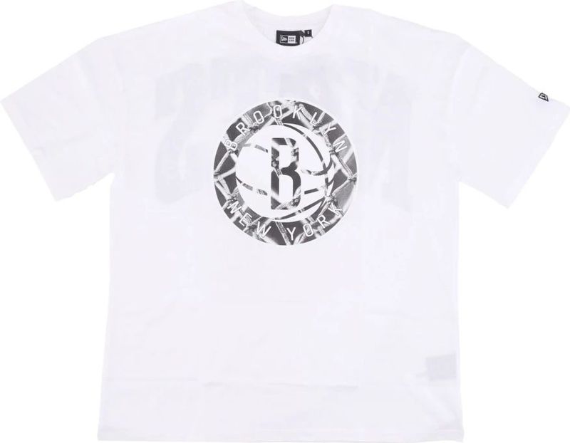 New Era - Brooklyn Nets Logo Tee - T-shirt - Wit - Katoen