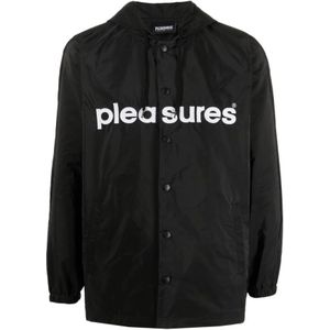 Pleasures, Heren, Jassen, Zwart, Maat: L