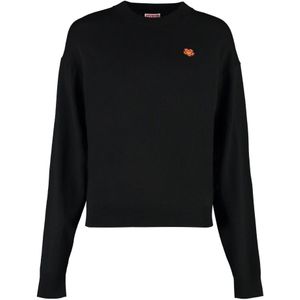 Kenzo, Dames, Truien, Zwart, Maat: L Wol,