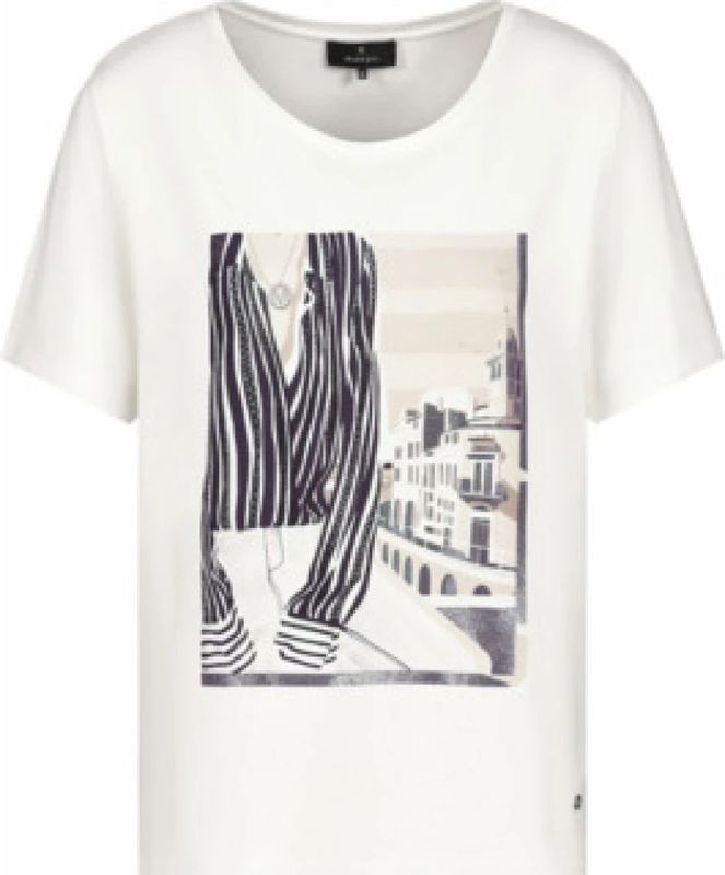 monari Shirt  crème / ecru / marine / wit