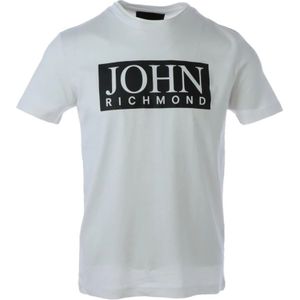 John Richmond, Heren, Tops, Wit, Maat: 2XL Katoen,
