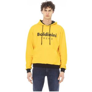 Baldinini, Heren, Sweatshirts & Hoodies, Geel, Maat: L Fleece,