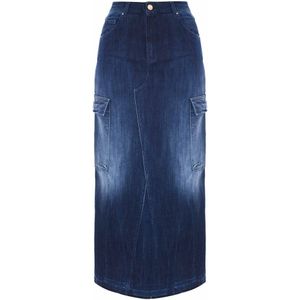 Kocca, Dames, Rokken, Blauw, Maat: W30 Denim,