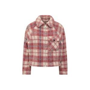 Woolrich Gentry Timb Overshirt , Pink , Dames , Maat: L