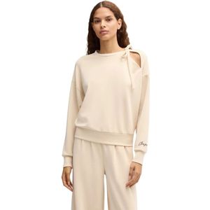 Hugo, Dames, Sweatshirts & Hoodies, Beige, Maat: S Modal,
