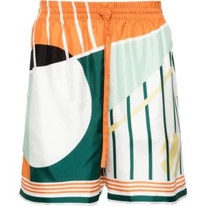 Casablanca, Heren, Korte broeken, Veelkleurig, Maat: M Zijde,