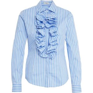 Himon's, Dames, Blouses & Shirts, Blauw, Maat: S