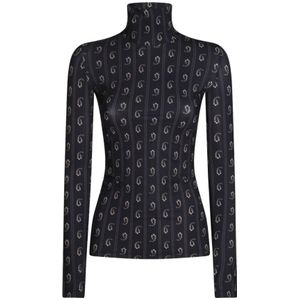 Tory Burch, Dames, Tops, Blauw, Maat: M