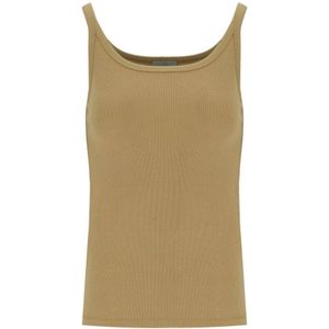 Max Mara, Dames, Tops, Bruin, Maat: S Katoen,