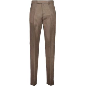 Ferragamo, Heren, Broeken, Bruin, Maat: M Leer,