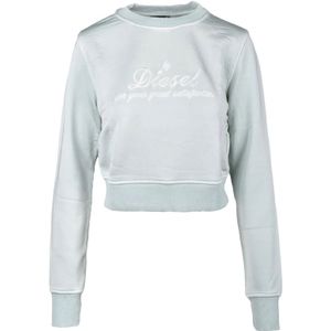 Diesel, Dames, Sweatshirts & Hoodies, Groen, Maat: M Katoen,