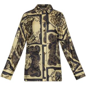 Ganni, Dames, Blouses & Shirts, Veelkleurig, Maat: S Zijde,