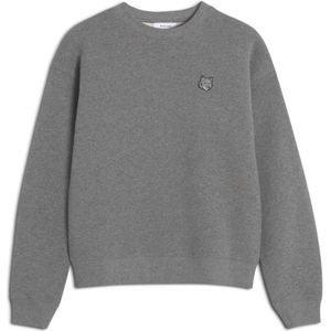 Maison Kitsuné, Heren, Sweatshirts & Hoodies, Grijs, Maat: L Katoen,
