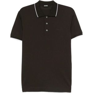 Zegna, Heren, Tops, Bruin, Maat: 3XL Katoen,