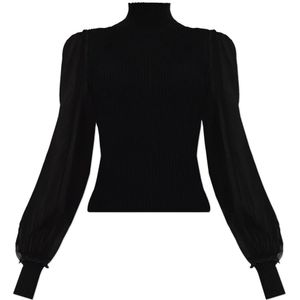 Frame, Dames, Truien, Zwart, Maat: XS Wol,