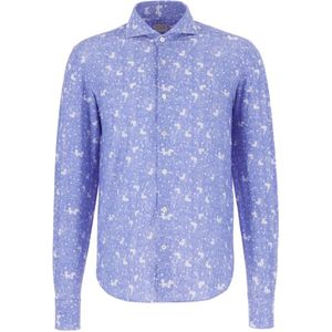 4funkyflavours, Heren, Overhemden, Blauw, Maat: M