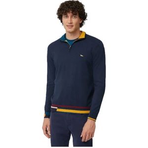 Harmont & Blaine, Heren, Sweatshirts & Hoodies, Blauw, Maat: L Katoen,