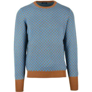 Drumohr, Heren, Truien, Blauw, Maat: S Kasjmier,