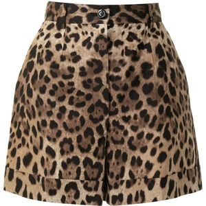 Dolce & Gabbana, Dames, Korte broeken, Bruin, Maat: 2XS Katoen,