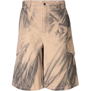 Msgm, Heren, Korte broeken, Beige, Maat: S Katoen,