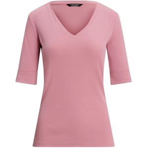 Ralph Lauren, Dames, Tops, Roze, Maat: M Katoen,