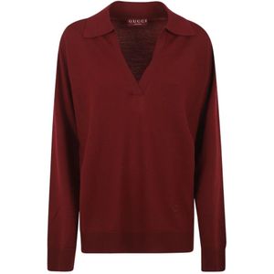 Gucci, Dames, Truien, Rood, Maat: M Wol,