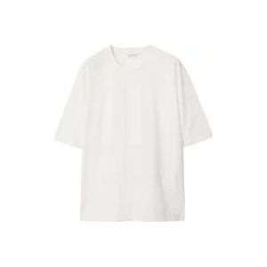 Burberry Witte Katoenen Crew Neck T-Shirt , White , Dames , Maat: M