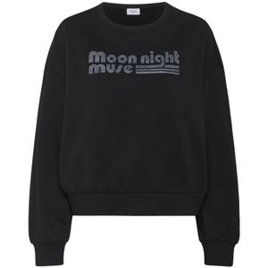 Saint Tropez, Dames, Sweatshirts & Hoodies, Zwart, Maat: M