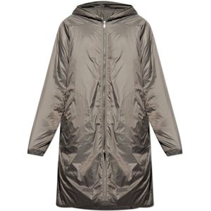 Rick Owens, Heren, Mantels, Grijs, Maat: M Leer,