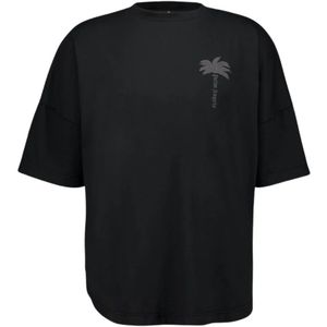Palm Angels, Heren, Tops, Zwart, Maat: XS Katoen,