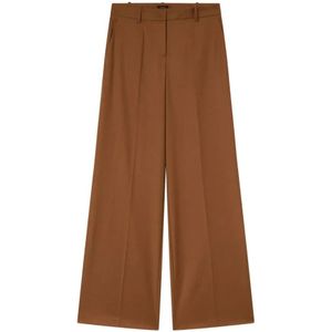 Pinko, Dames, Broeken, Bruin, Maat: 2XS Wol,