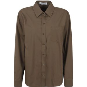 The Frankie Shop, Dames, Blouses & Shirts, Groen, Maat: S Katoen,