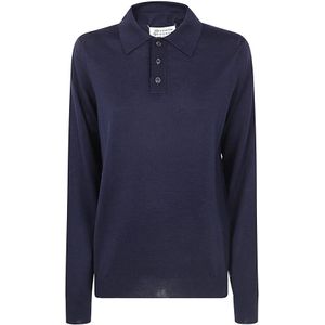 Maison Margiela, Dames, Tops, Blauw, Maat: XS Wol,