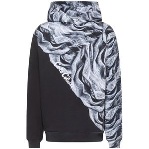 Carlo Colucci - Artificial Knit - Hoodie - Zwart - Minimalistische Gebreide Hoodie