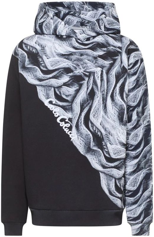 Carlo Colucci - Artificial Knit - Hoodie - Zwart - Minimalistische Gebreide Hoodie