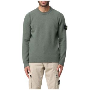 Stone Island, Heren, Truien, Groen, Maat: S Wol,