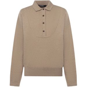 Jacquemus, Dames, Truien, Beige, Maat: XS Kasjmier,