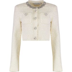 Self Portrait - Trui met Strass - Beige - Dames - Katoen