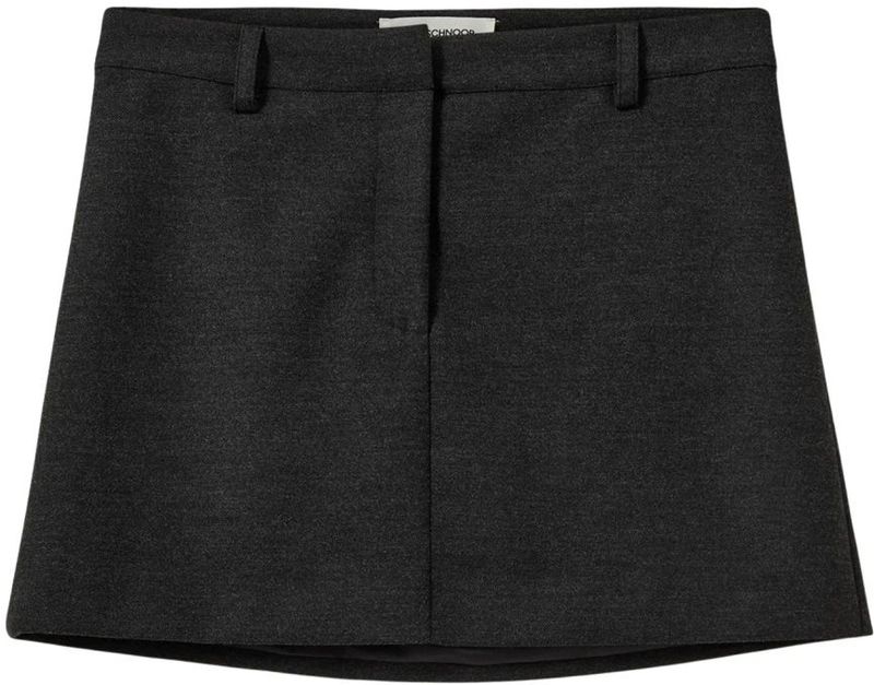 Sofie Schnoor - Diana - Minirok - Grijs gemêleerd - Met Riemlussen en Voering