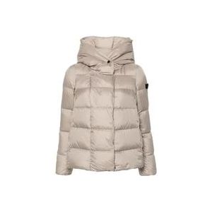 Peuterey Gewatteerde Hoodiejas , Beige , Dames , Maat: L