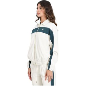 Puma, Dames, Sweatshirts & Hoodies, Wit, Maat: S Katoen,