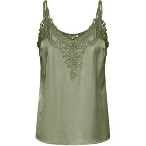 Cream, Dames, Tops, Groen, Maat: S Viscose,